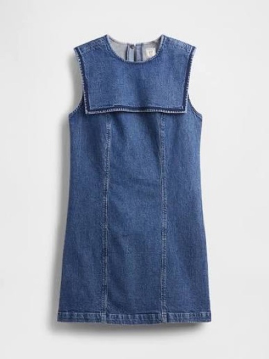 Doen Dresses & Skirts - NWT GAP X DÔEN Sailor  Mini Dress Denim dress Large 12, Navy blue denim